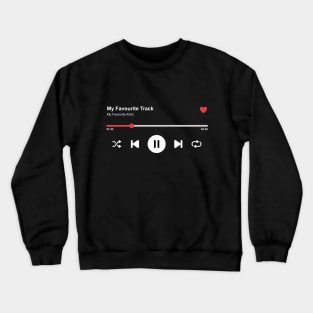 Favourite Track on Black Crewneck Sweatshirt